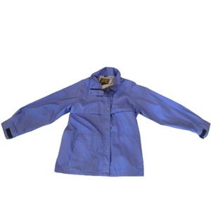 EDDIE BAUER WOMENS JACKET Blue Full Zip w/ Snaps~LARGE